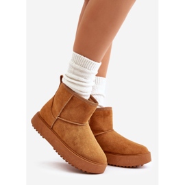 Ženske čizme za snijeg s platformom od Camel Atteria Eco Suede smeđa 1