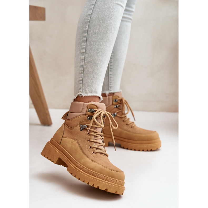 Camel Rabaria ženske gležnjače na vezanje smeđa 2