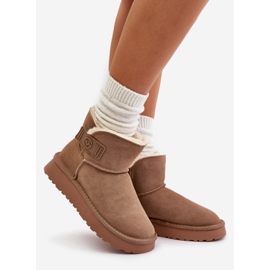 Kožne čizme za snijeg od brušene kože s krznom Vinceza 97951 Bež 1