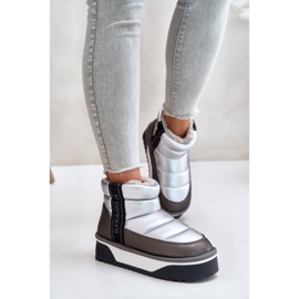 Niske čizme za snijeg s debelim potplatom D.Franklin DFSH371010 Srebrna siva 2