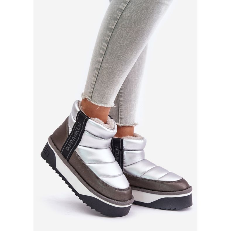 Niske čizme za snijeg s debelim potplatom D.Franklin DFSH371010 Srebrna siva 1