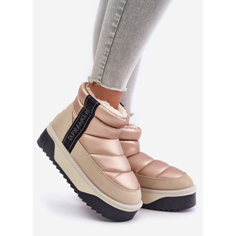 Niske čizme za snijeg s debelim potplatom D.Franklin DFSH371010 Bež 1