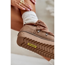 Čizme za snijeg s niskom platformom i krznom D.Franklin DFSH370011 Smeđe smeđa 2