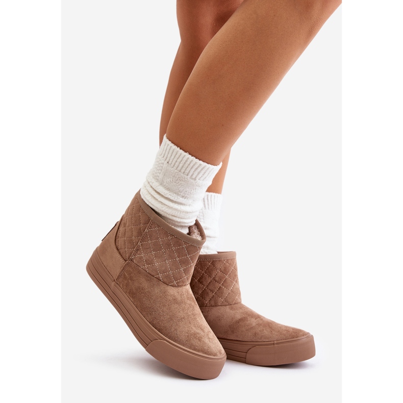 Čizme za snijeg s patentnim zatvaračem izolirane krznom Big Star OO274A524 Bež 1