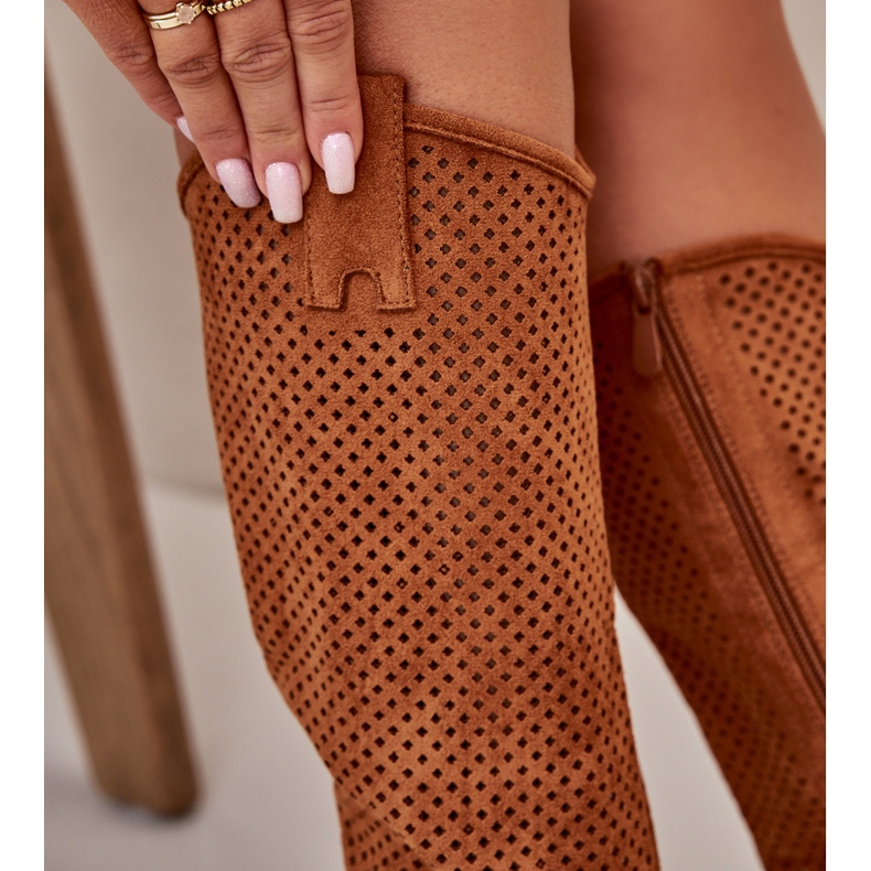 Ažur ženske čizme Camel S.Barski HY42-139 smeđa 4