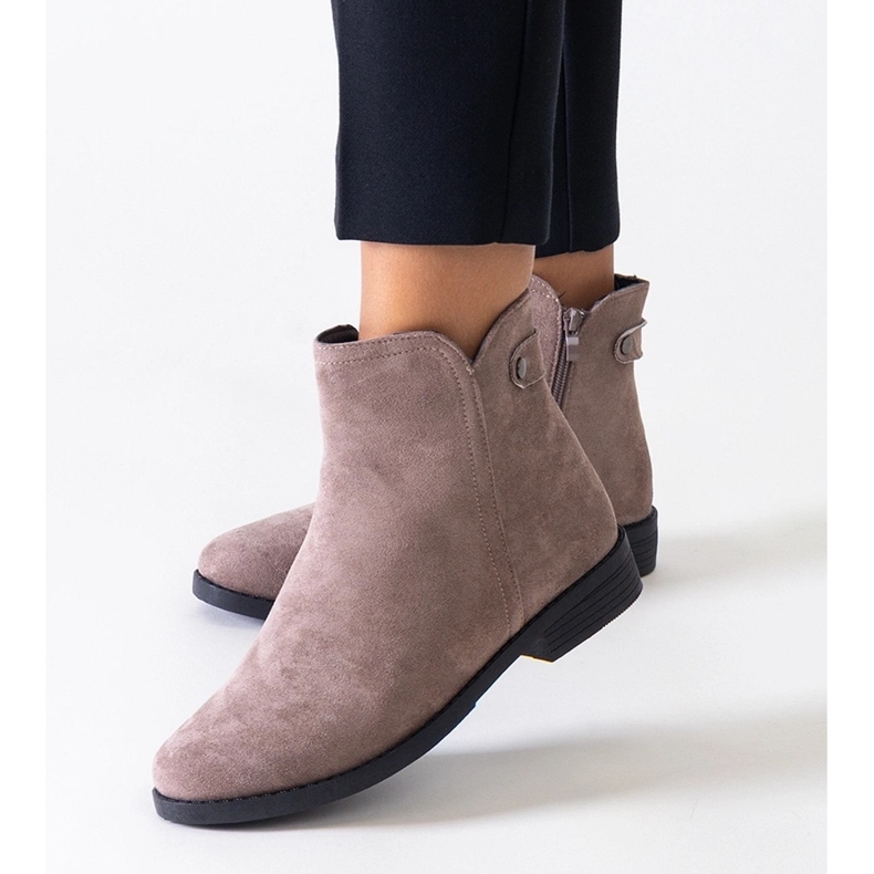 Smeđe klasične gležnjače od Pereia eko antilop kože smeđa 1