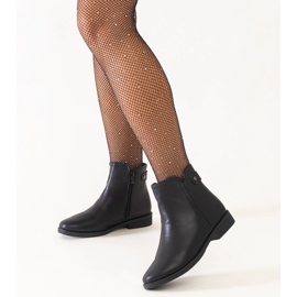 Crne klasične gležnjače od Pereia eko kože crno 1