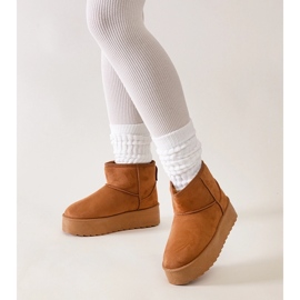 Smeđe ležerne čizme za snijeg s visokom platformom iz Thaise smeđa 1