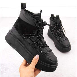 Ženske čizme za snijeg na platformu, crne Potocki 72302 crna 1