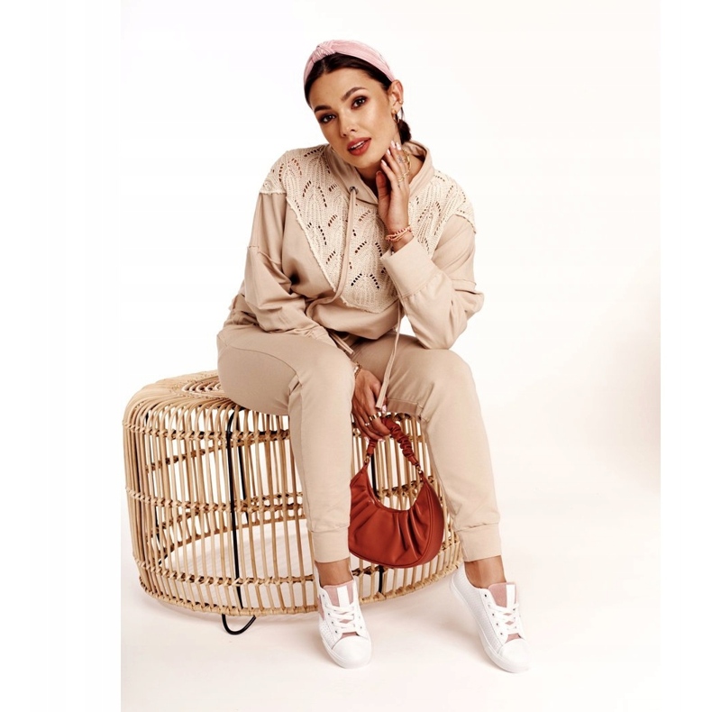 Ženske tenisice sa zvijezdom Big Star DD274691 bijele i ružičaste bijela 2