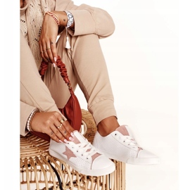 Ženske tenisice sa zvijezdom Big Star DD274691 bijele i ružičaste bijela 5