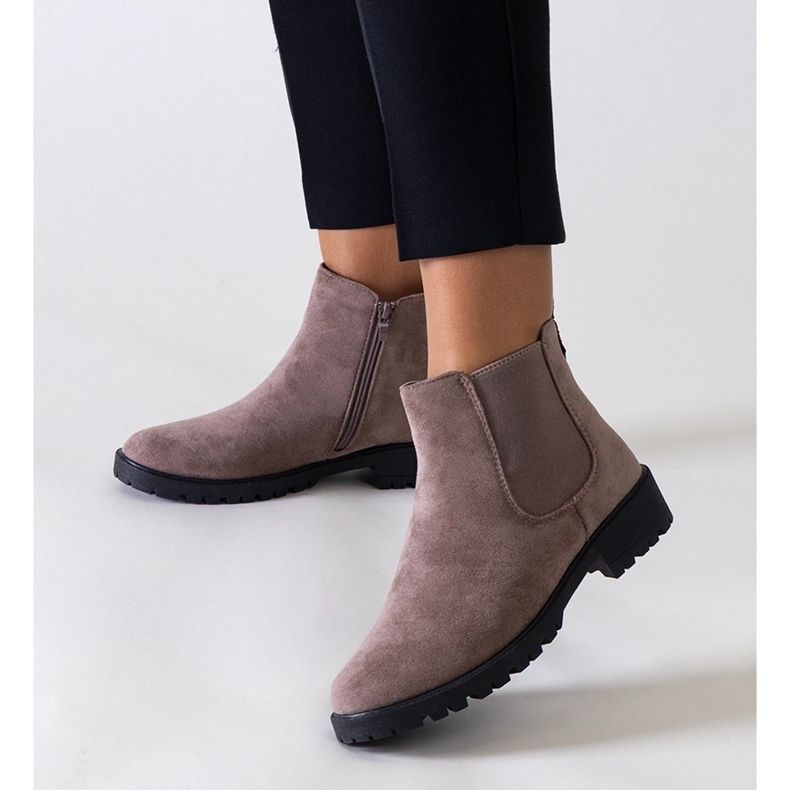 Smeđe klasične ležerne gležnjače od Salara eko kože smeđa 1