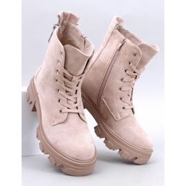 Healy Beige gležnjače na vezanje s debelim potplatom bež 1