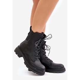 Jezzi Izolirane radne čizme s patentnim zatvaračem crne Leairae crna 1