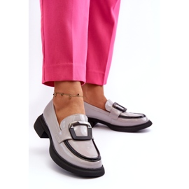 Vinceza ženske lakovane mokasine, sive siva 2