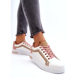 Ženski sportski sportovi s bež sjajem bijela 5