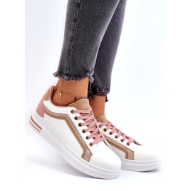 Ženski sportski sportovi s bež sjajem bijela 2