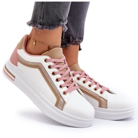 Ženski sportski sportovi s bež sjajem bijela 9