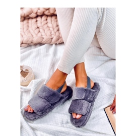 Rhodes Grey ženske papuče s elastičnom trakom siva 1