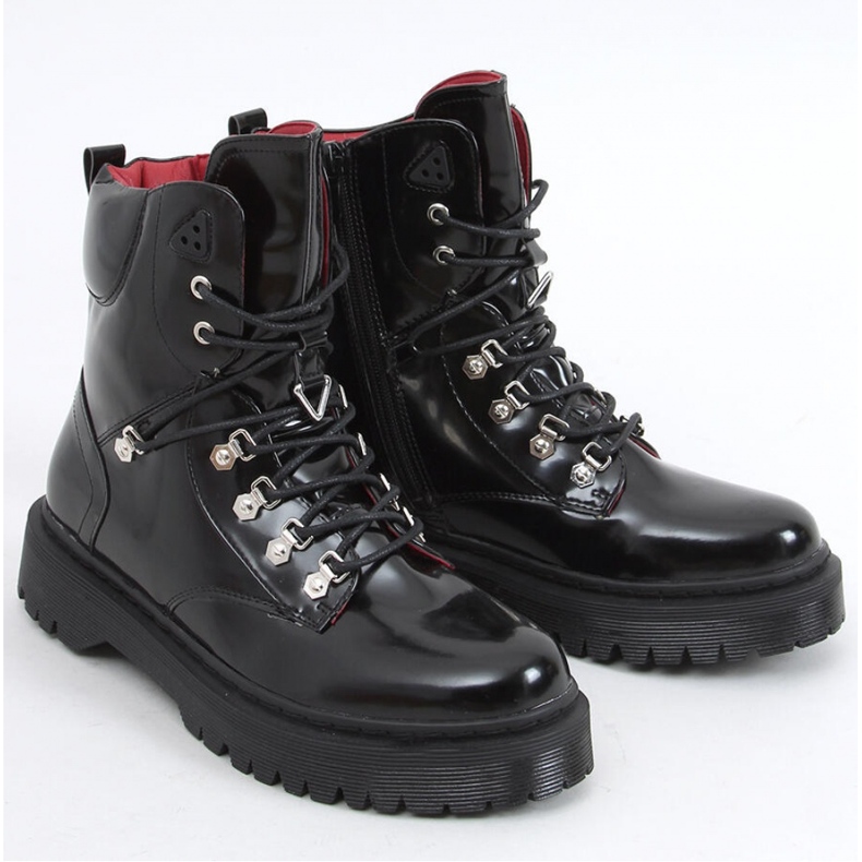 Kari Crne gležnjače na vezanje - Inello crno 1