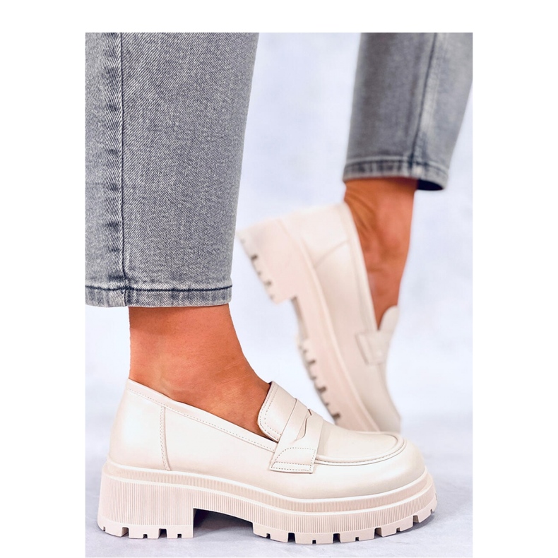 Dench Beige natikače s platformom - Inello bež 1