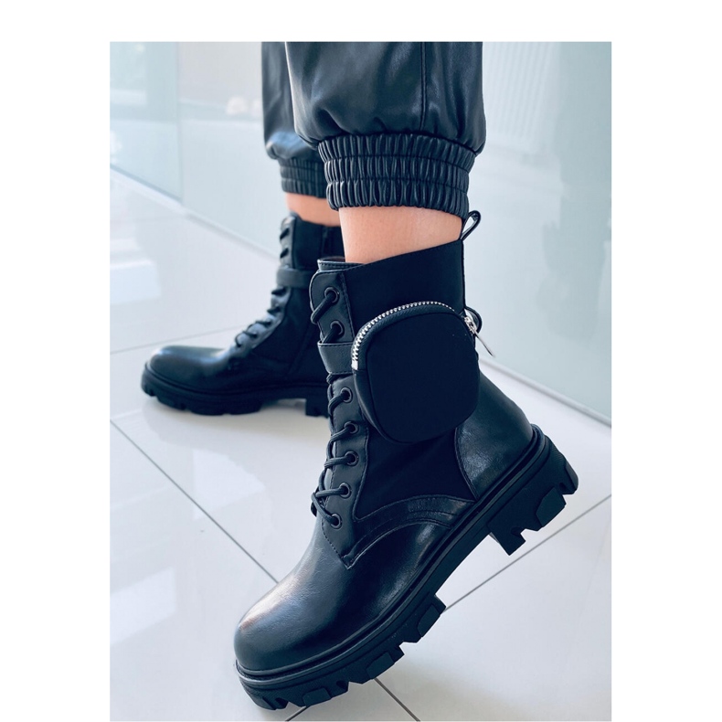 Victor Crne gležnjače na vezanje - Inello crna 2