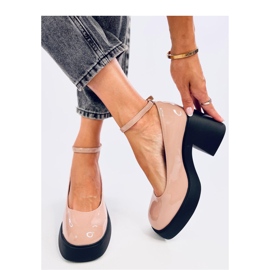 Kaki salonke sa širokom petom bež 1