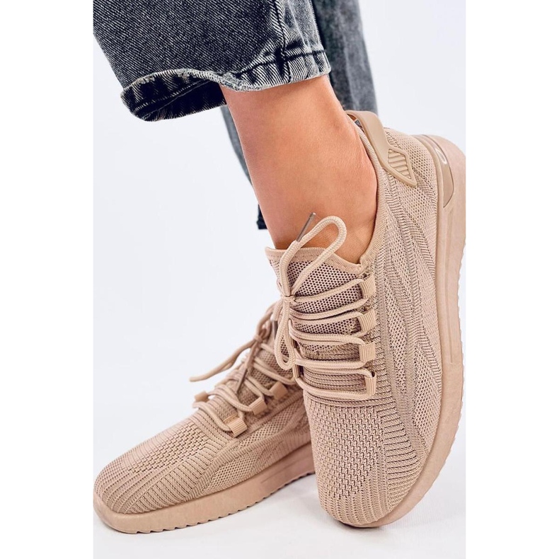 Kaki sportske cipele s čarapama smeđa 1