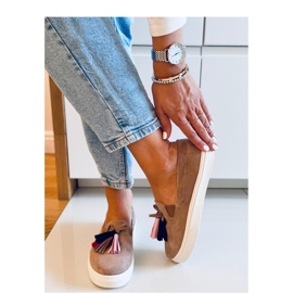 Kaki jesenske tenisice s resicama bež 1