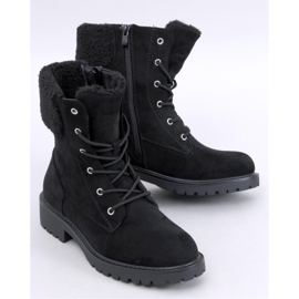 Barkoi Crne gležnjače na vezanje s ovčjom kožom - Inello crno 1