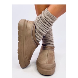 Kaki kratke čizme za snijeg bež 1