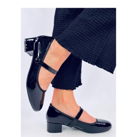 Crne lakirane balerinke s visokom petom crno 1