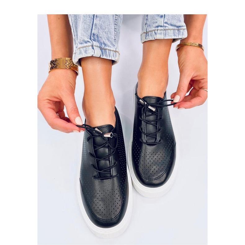 Crne ažur tenisice crna 1