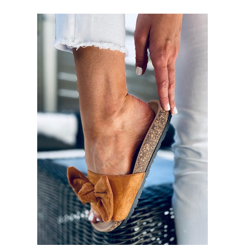 Japanke od pluta Kiara Camel - Inello smeđa 2