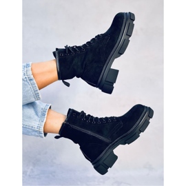 Dazy crne torbe od brušene kože - Inello crna 2