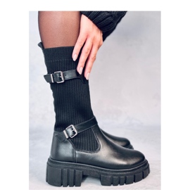 Čizme s fleksibilnim gornjištem Rhea Black - Inello crna 2