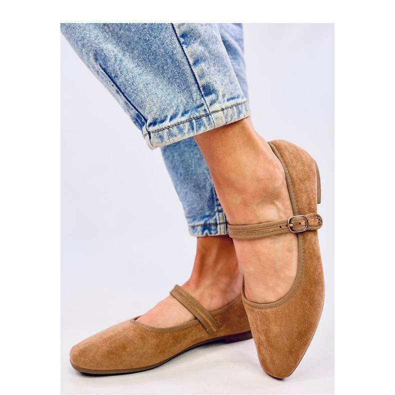 Balerinke u stilu kaki Mary Jane smeđa 2