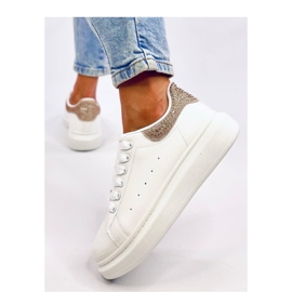 Zlatne tenisice s platformom bijela 1