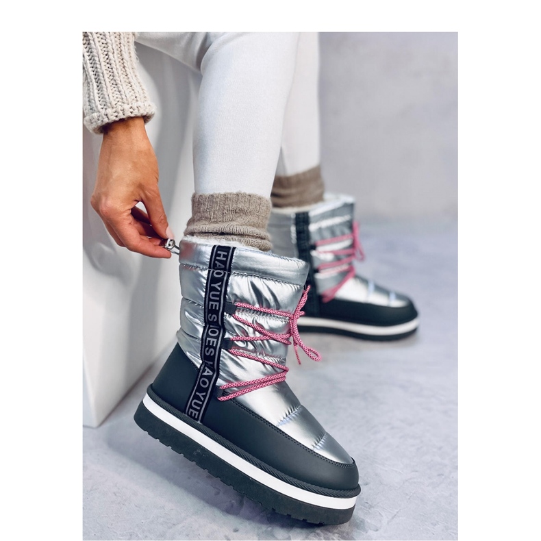 Ženske čizme za snijeg Archie Silver - Inello siva 2