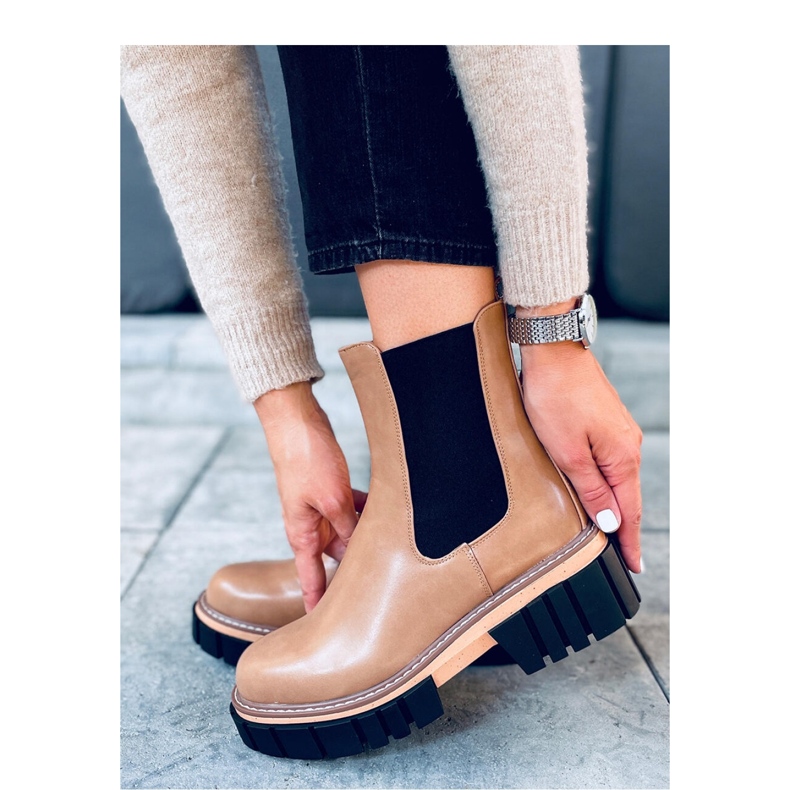 Bella LT.KHAKI ženske Chelsea čizme - Inello smeđa 2