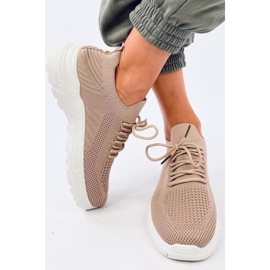 Kaki sportske cipele s čarapama smeđa 1