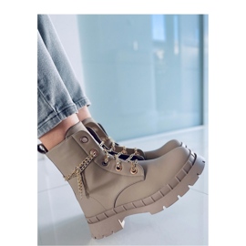 Gležnjače na vezanje Lohan Apricot - Inello bež 2