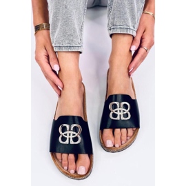 Klizači od pluta s cirkonima crne boje crna 1