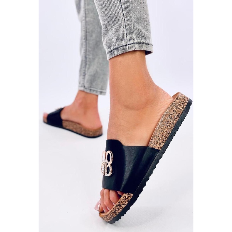 Klizači od pluta s cirkonima crne boje crna 2