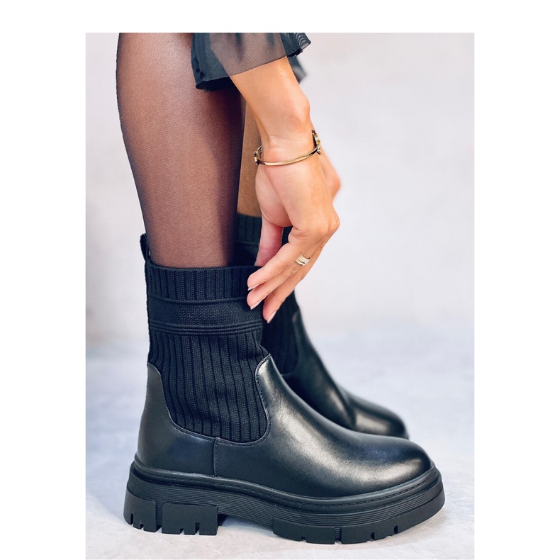 Gležnjače s elastičnim gornjištem Demus Black - Inello crna 2