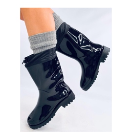 Oslikane galoše s crnom manšetom crna 1
