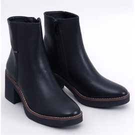 Tamika Crne gumene gležnjače na visoku petu - Inello crno 1