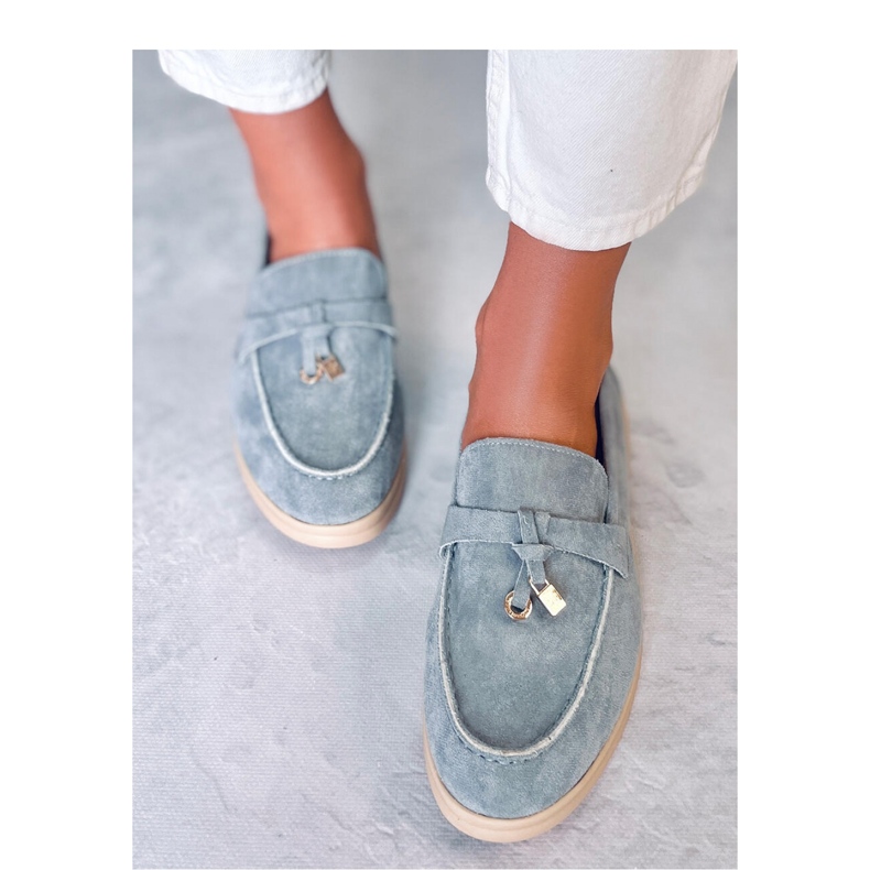 Mokasine od brušene kože Ottavia Blue - Inello plava 2