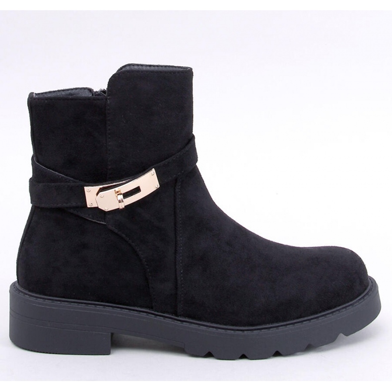 Drapers Crne ravne gležnjače od brušene kože - Inello crna 1