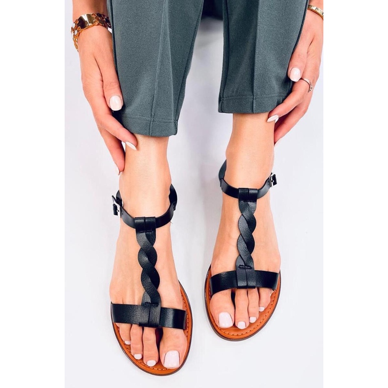 Ženske ravne sandale Crne crna 2